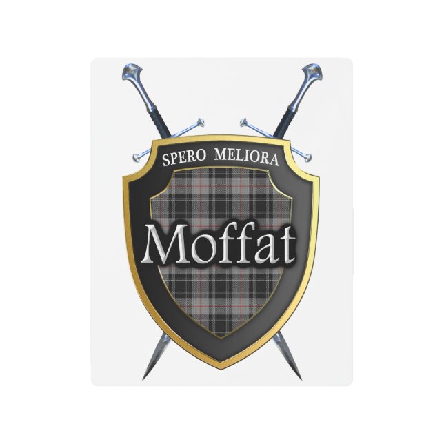 Scottish Clan Moffat Tartan Accents Metal Print (Front)