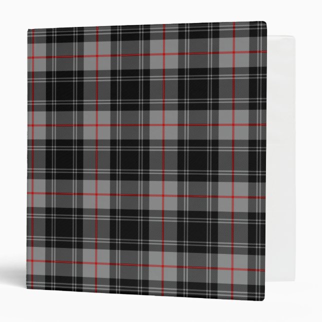 Scottish Clan Moffat Tartan Plaid 3 Ring Binder (Front/Inside)