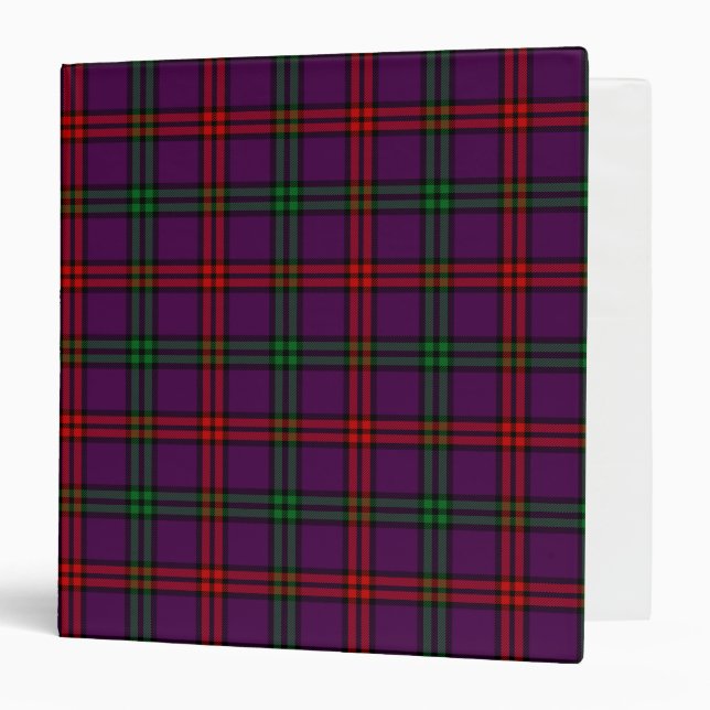 Scottish Clan Montgomery Tartan Plaid 3 Ring Binder (Front/Inside)
