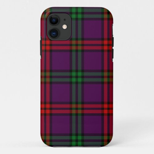 Scottish Clan Montgomery Tartan Plaid iPhone 11 Case