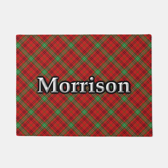 Scottish Clan Morrison Tartan Doormat (Front)