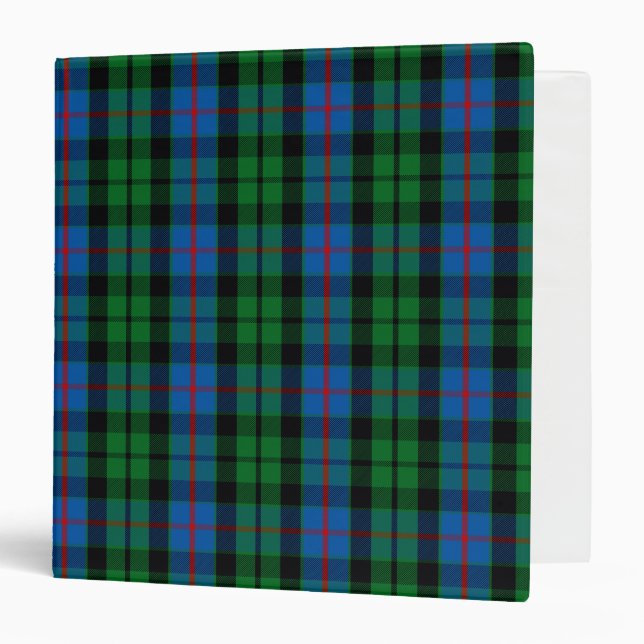 Scottish Clan Morrison Tartan Plaid 3 Ring Binder (Front/Inside)