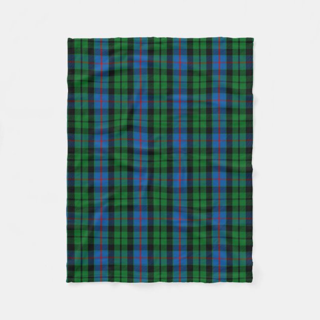 Scottish Clan Morrison Tartan Plaid Fleece Blanket (Front)
