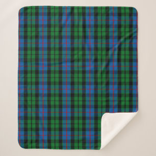 Scottish Clan Morrison Tartan Plaid Sherpa Blanket