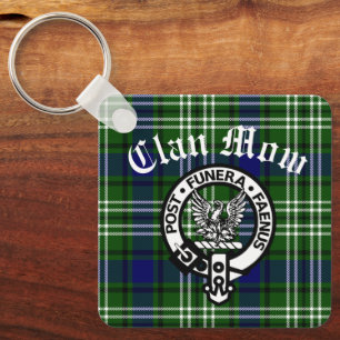 Scottish Clan Mow Crest & Tartan Keychain
