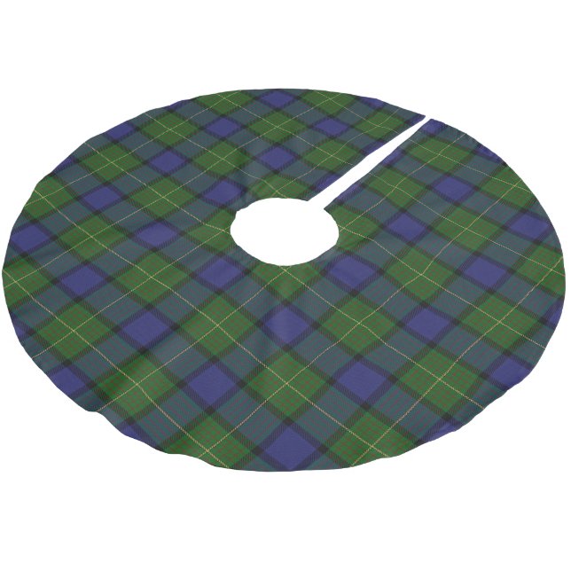 Scottish Clan Muir Tartan Brushed Polyester Tree Skirt (Angled)