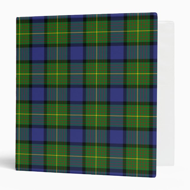 Scottish Clan Muir Tartan Plaid 3 Ring Binder (Front/Inside)
