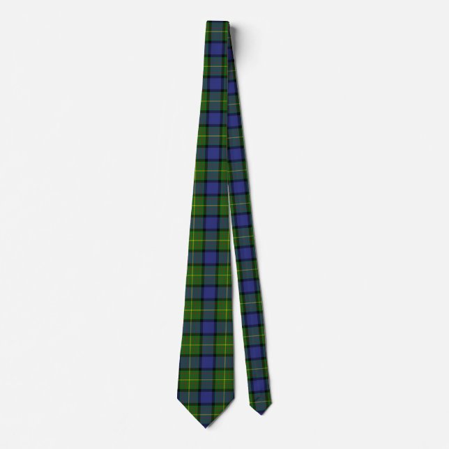 Scottish Clan Muir Tartan Plaid Neck Tie (Front)
