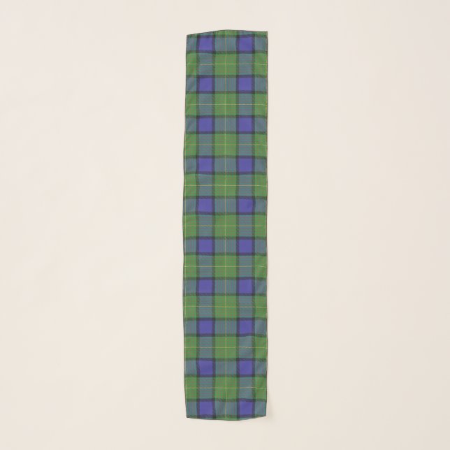 Scottish Clan Muir Tartan Plaid Scarf (Front)