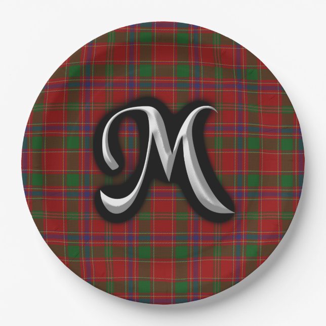 Scottish Clan Munro Tartan Paper Plates (Front)