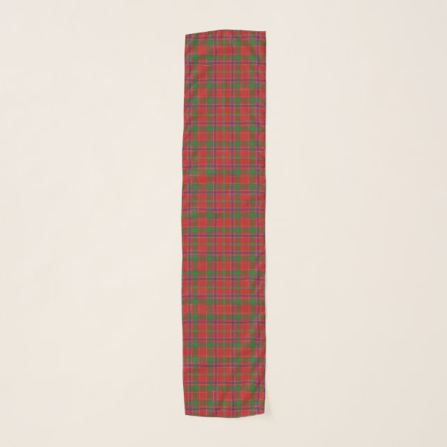 Scottish Clan Munro Tartan Plaid Scarf (Front)