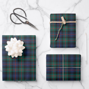 Scottish Clan Murray of Atholl Tartan Plaid Wrapping Paper Sheets