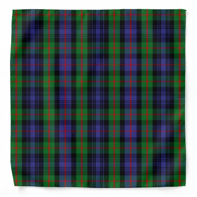 Scottish Clan Murray Tartan Plaid Bandana (Front)