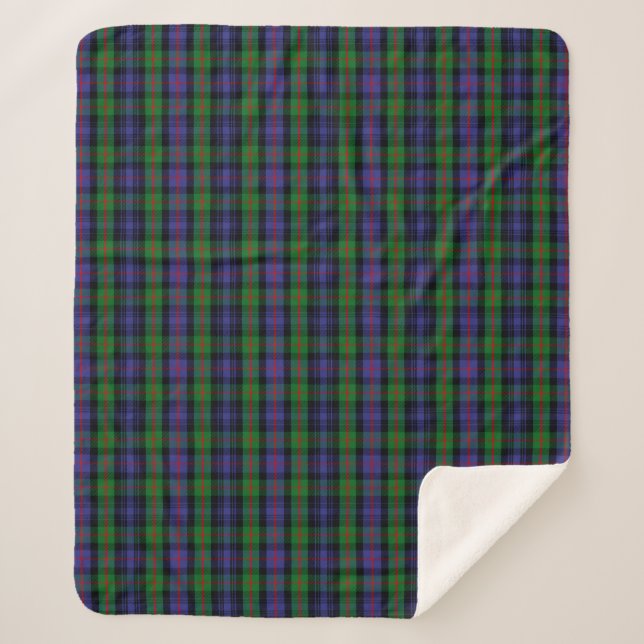 Scottish Clan Murray Tartan Plaid Sherpa Blanket (Front)