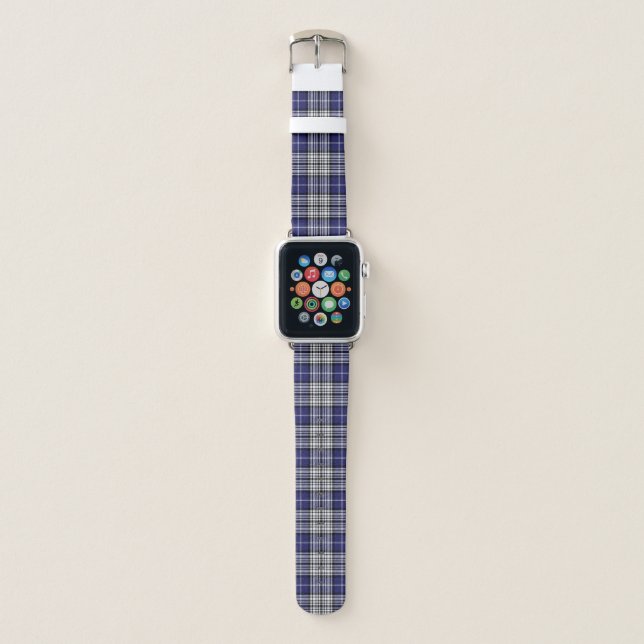 Scottish Clan Napier Tartan Plaid Apple Watch Band (Front)