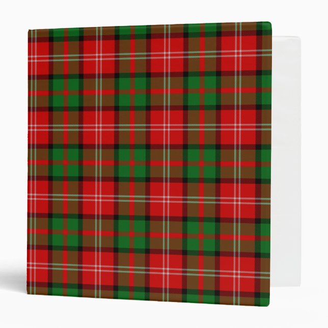 Scottish Clan Nesbitt Tartan Plaid 3 Ring Binder (Front/Inside)