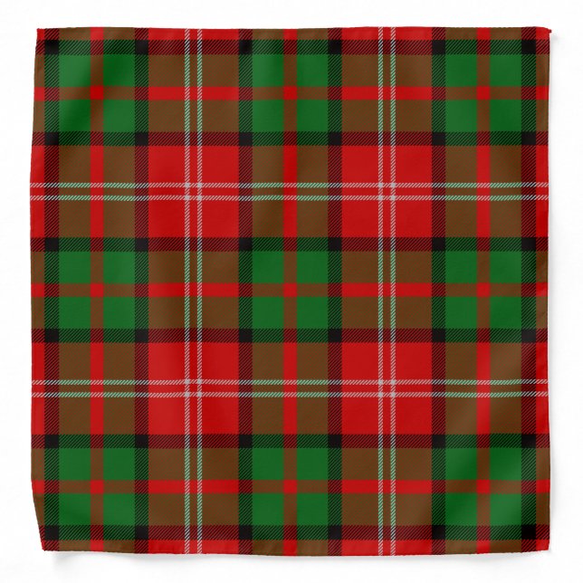 Scottish Clan Nesbitt Tartan Plaid Bandana (Front)