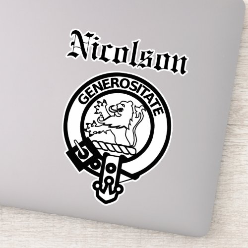 Scottish Clan Nicolson Crest Badge Large Sticker