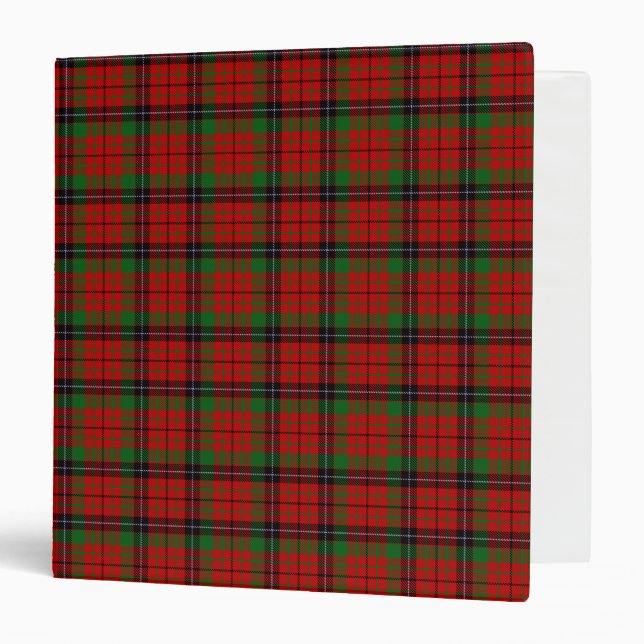 Scottish Clan Nicolson Tartan Plaid 3 Ring Binder (Front/Inside)