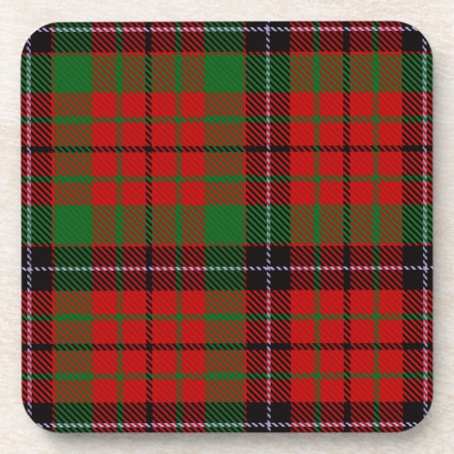 Scottish Clan Nicolson Tartan Plaid Beverage Coaster