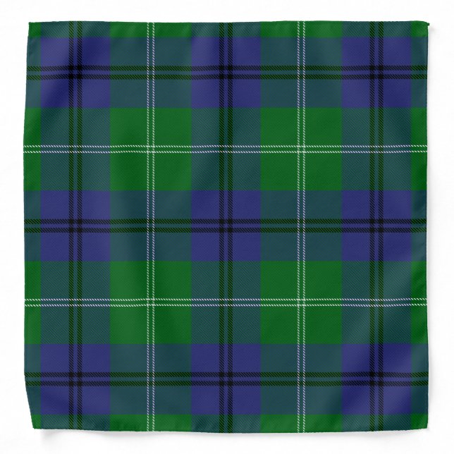 Scottish Clan Oliphant Tartan Plaid Bandana (Front)