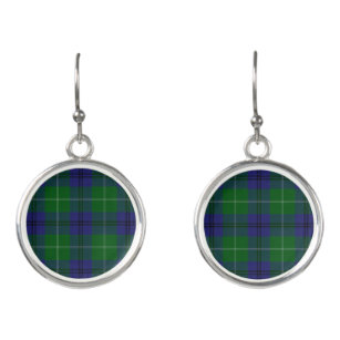 Scottish Clan Oliphant Tartan Plaid Earrings