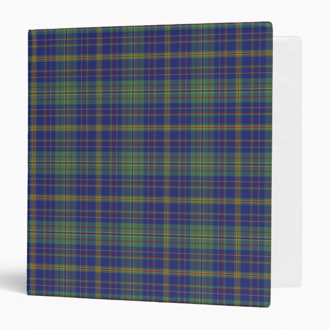 Scottish Clan Platt Tartan Plaid 3 Ring Binder (Front/Inside)
