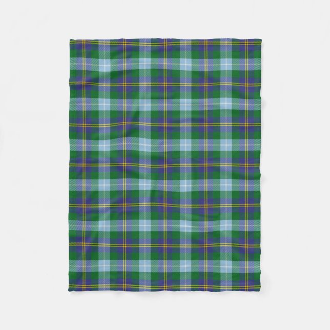 Scottish Clan Porteous Tartan Plaid Fleece Blanket (Front)