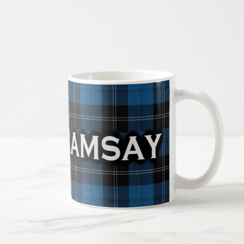 Scottish Clan Ramsay Blue Hunting Tartan Coffee Mug