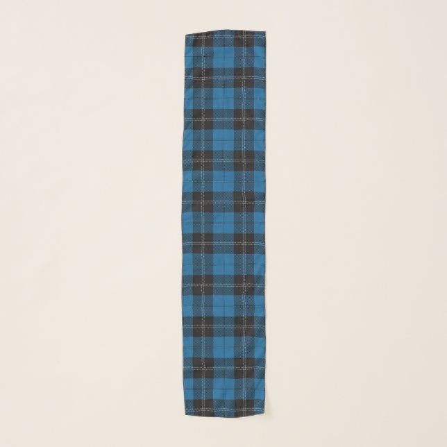 Scottish Clan Ramsay Blue Hunting Tartan Plaid Scarf (Front)