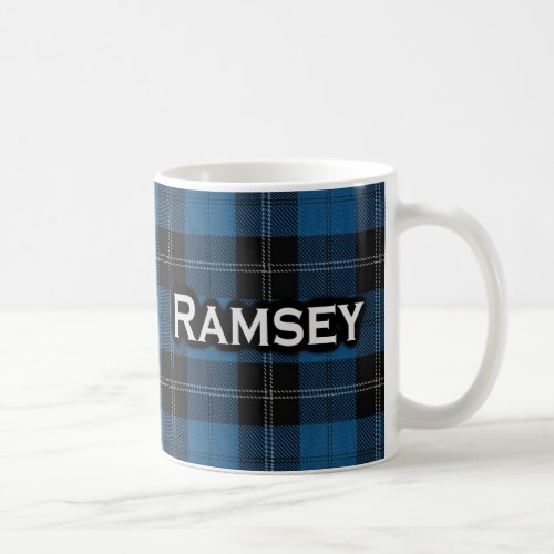 Scottish Clan Ramsay Ramsey Blue Hunting Tartan Coffee Mug