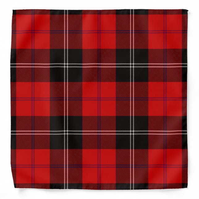 Scottish Clan Ramsay Tartan Plaid Bandana (Front)