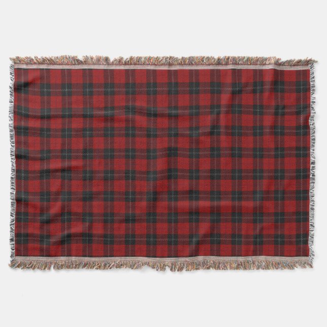 Scottish Clan Ramsay Tartan Throw Blanket (Front)