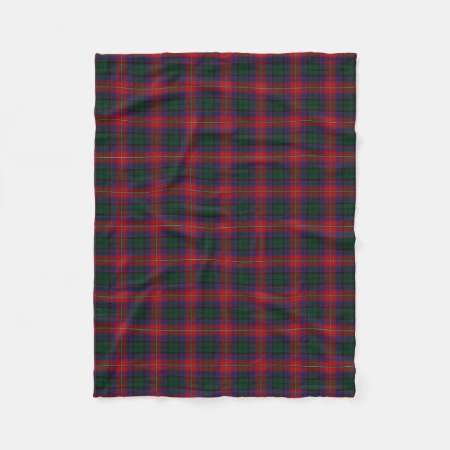 Scottish Clan Rattray Classic Tartan Fleece Blanket (Front)