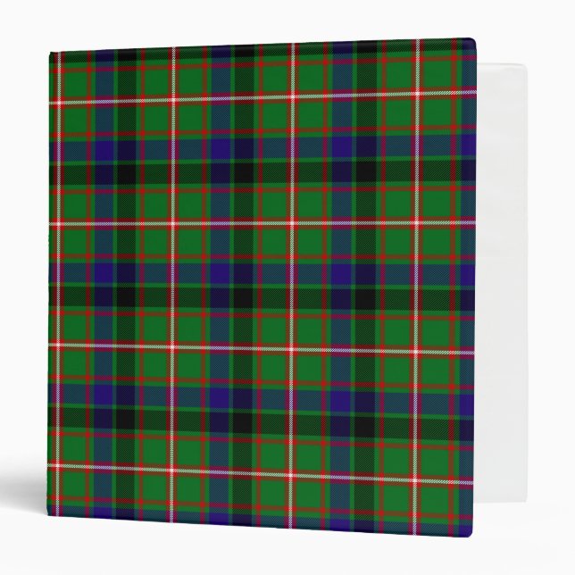 Scottish Clan Reid Tartan Plaid 3 Ring Binder (Front/Inside)