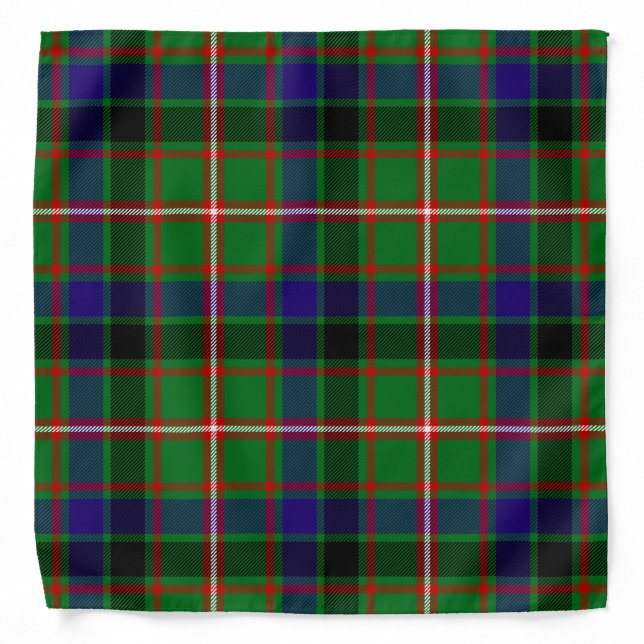 Scottish Clan Reid Tartan Plaid Bandana (Front)