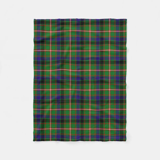 Scottish Clan Reid Tartan Plaid Fleece Blanket (Front)