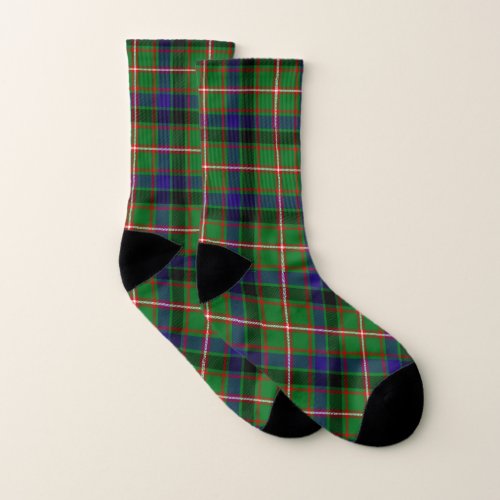 Scottish Clan Reid Tartan Plaid Socks