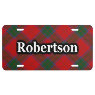 Scottish Clan Robertson Tartan Celebration License Plate