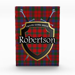 Scottish Clan Robertson Tartan Photo Block
