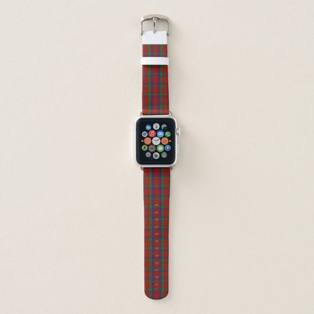 Scottish Clan Robertson Tartan Plaid Apple Watch Band (Front)
