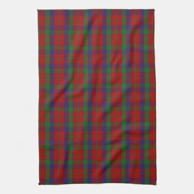 Scottish Clan Robertson Tartan Plaid Kitchen Towel (Vertical)
