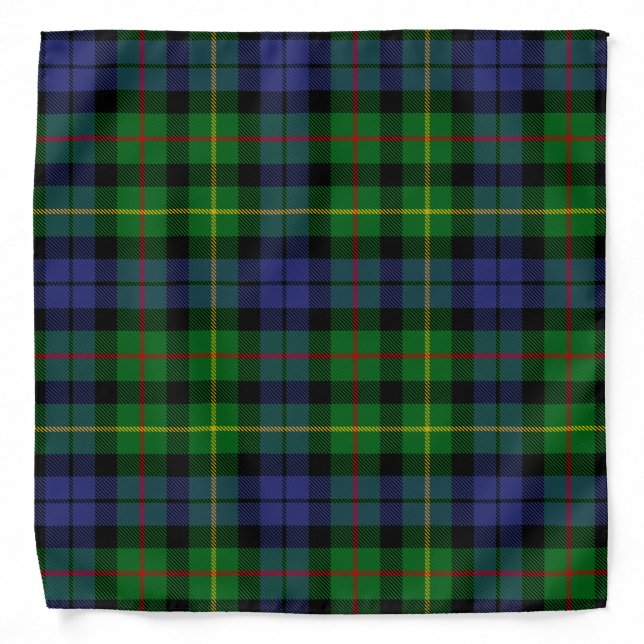 Scottish Clan Rollo Tartan Plaid Bandana (Front)
