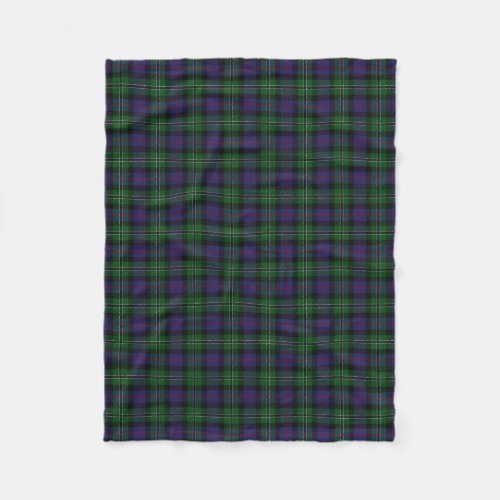 Scottish Clan Rose Hunting Classic Tartan Fleece Blanket