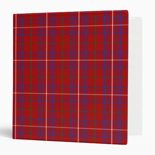 Scottish Clan Rose Tartan Plaid 3 Ring Binder