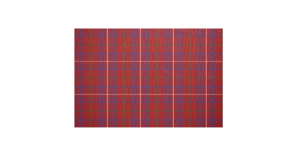 Scottish Clan Rose Tartan Plaid Fabric | Zazzle