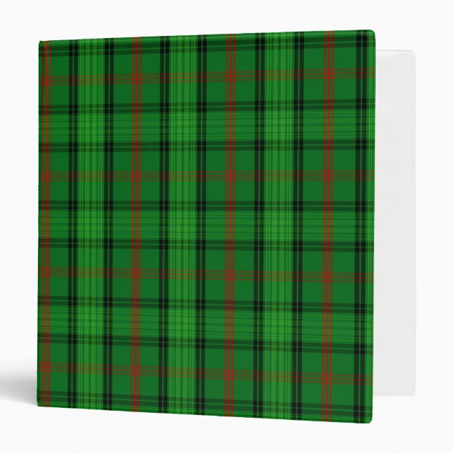 Scottish Clan Ross Tartan Plaid 3 Ring Binder (Front/Inside)