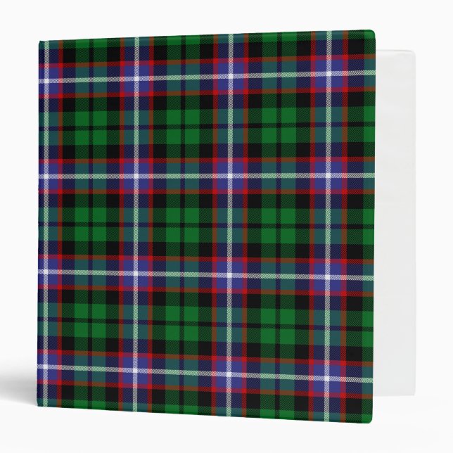 Scottish Clan Russell Tartan Plaid 3 Ring Binder (Front/Inside)