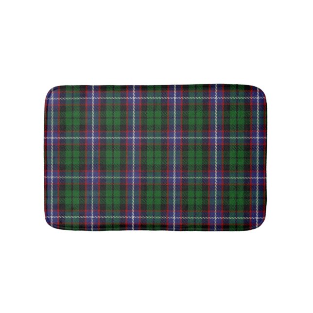 Scottish Clan Russell Tartan Plaid Bathroom Mat (Front)