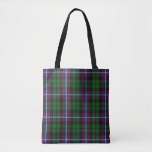 Scottish Clan Russell Tartan Plaid Tote Bag
